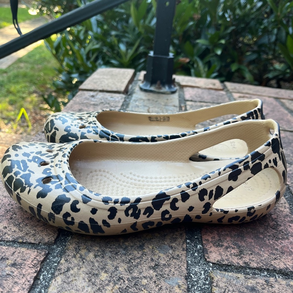 CROCS Brand Leopard Print Flats